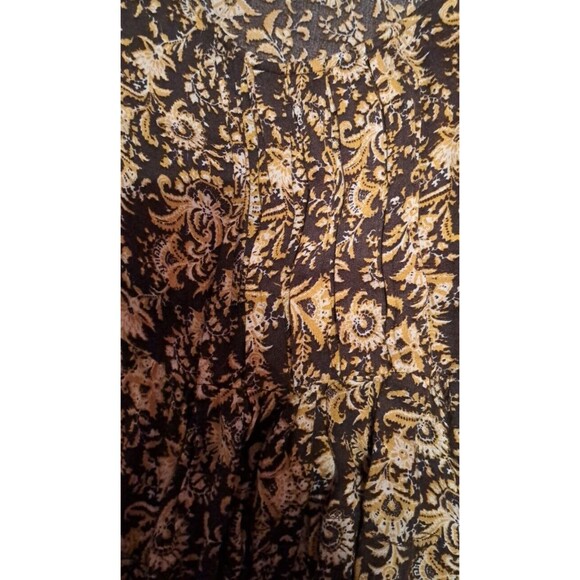 Intimately Free People Yellow & Black Paisley Tiered Ruffle Tank Top Tunic M - Picture 7 of 15